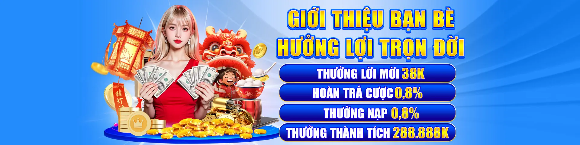 Hình ảnh chính trung tâm thành viên VIP của 56wun trang chủ, thể hiện các đặc quyền và phần thưởng sang trọng